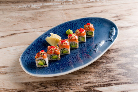 Абури-ролл с лососем