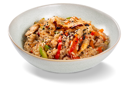 Рис с курицей и овощами