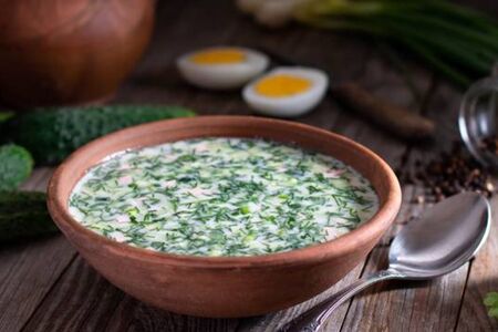 Окрошка на кефире 