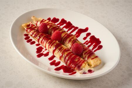 Блинчики малина, маскарпоне