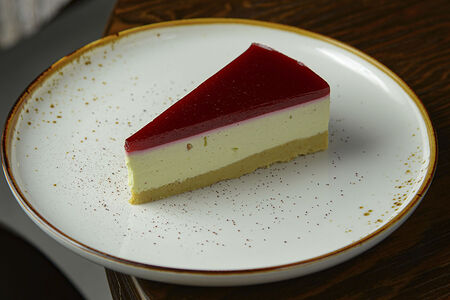 Тарт с фисташкой и малиной