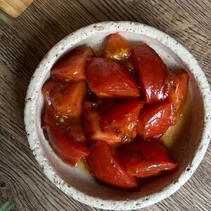 Томаты с оливковым маслом