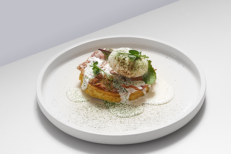 Хашбраун из цукини с беконом