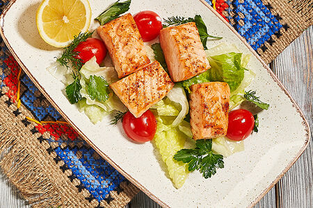 Семга на мангале