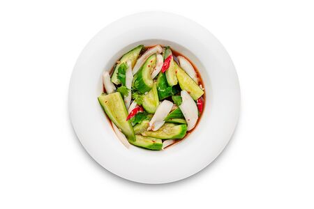 Битые огурцы с кальмаром