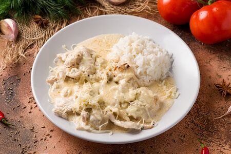 Курица с грибами 