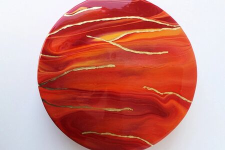 Муссовый торт Закат с начинкой малина-личи