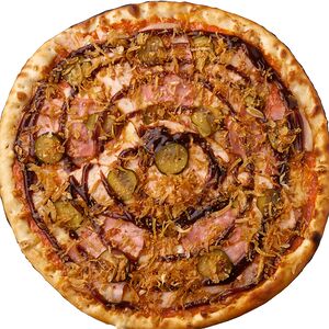 Пицца барбекю с хрустящим луком