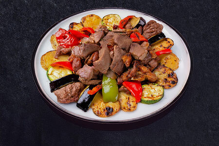 Садж на углях ассорти (курица, баранина, свинина)