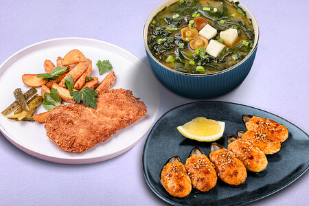 Ланч со шницелем