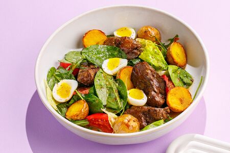 Салат с куриной печенью 