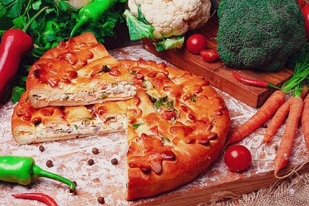 Пирог Курица-брокколи