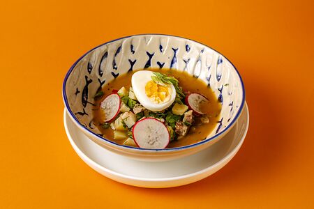 Окрошка с щечками