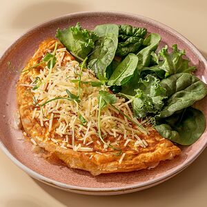 Омлет с курицей и грибами