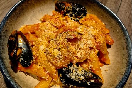 Паста Дель маре с песто