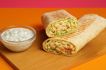 Шаурма большая с соусом дзадзики 