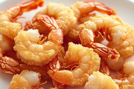 12 креветок темпура