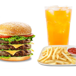 VIP бургер + фри + напиток на выбор 0,5