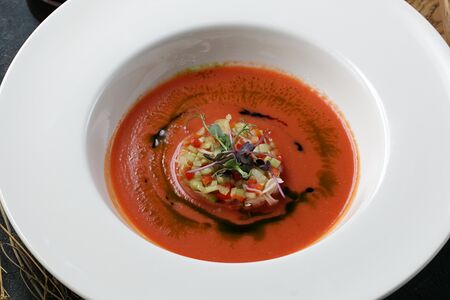 Гаспачо с крабом
