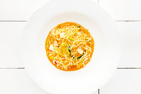 Тальолини с цукини и креветками