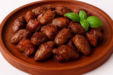 Сердце куриное с салом