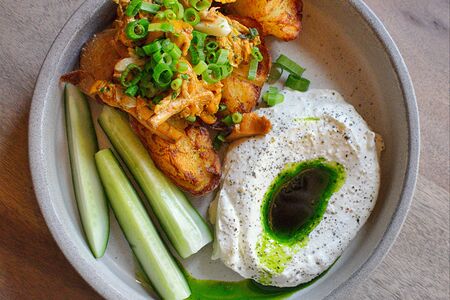 Хрустящий картофель с лисичками