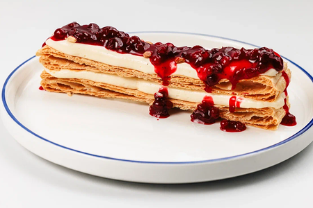 Мильфей с брусникой