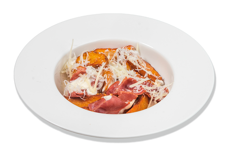 Картофельные дольки с беконом