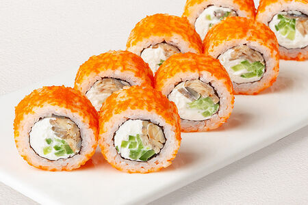 Ролл Филадельфия в масаго с угрем