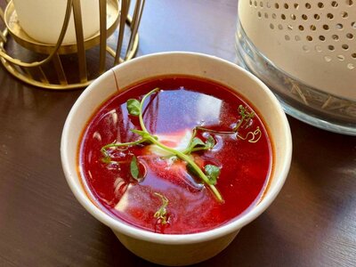 Борщ со сметаной 