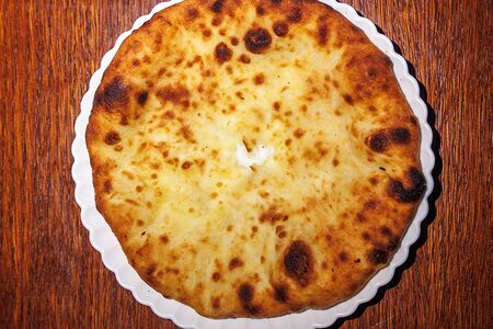 Лепешка сырная с сырным соусом