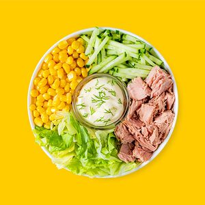 С тунцом и кукурузой