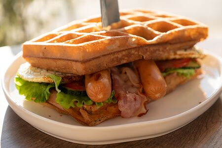 Бельгийская вафля Завтрак мужика