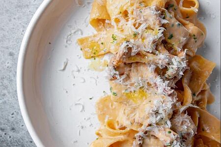 Папарделле с лисичками 