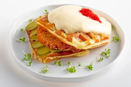 Фиштекс с картофельной вафлей С собой