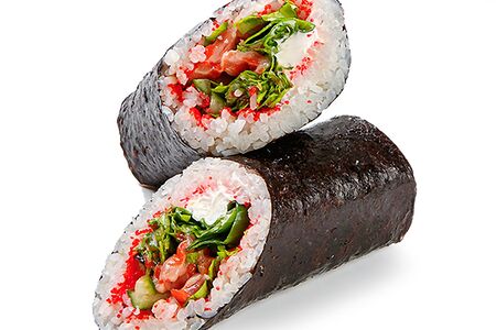 Стрит-ролл с лососем 