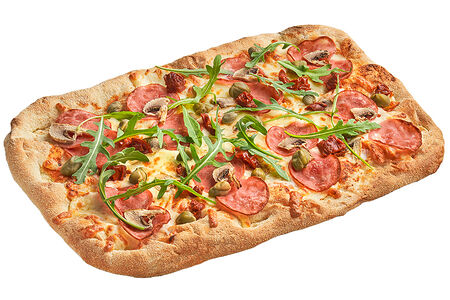 Римская пицца Итальяна с вялеными томатами и каперсами @ 15х20