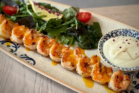 Шашлык из креветок