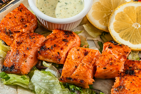 Шашлык из красной рыбы