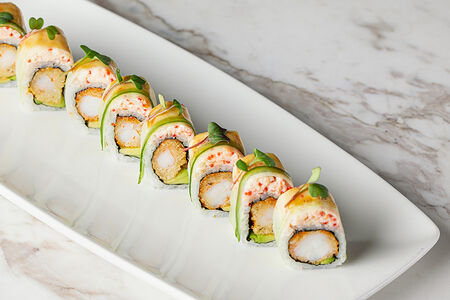 Ролл Фудзи с креветкой и крабом