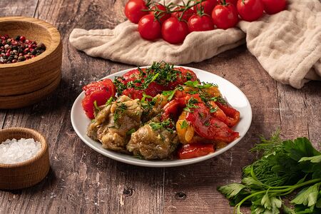 Салат из печеных овощей