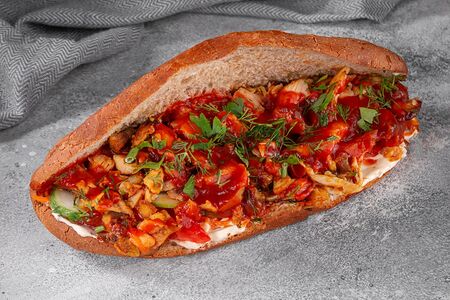 Донер Ржаной с курицей