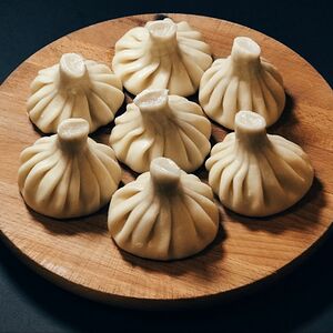Хинкали с бараниной, говядиной 