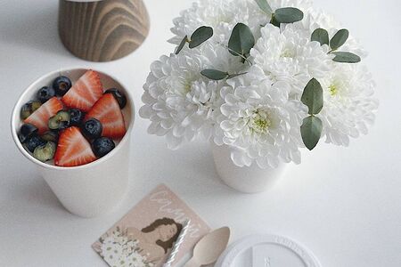 Набор Тортик в стакане Ягоды и хризантема 