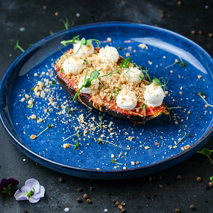 Горячая закуска Запечённый баклажан