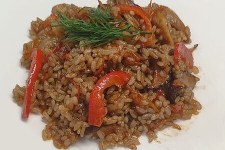 Вок с курицей и рисом