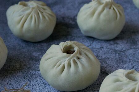 Полуфабрикат бууза с бараниной и говядиной