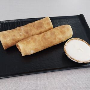 Блины с индейкой и грибами