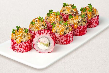 Шеф ролл с угрем запеченный ролл