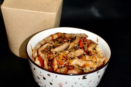 Тяхан с курицей